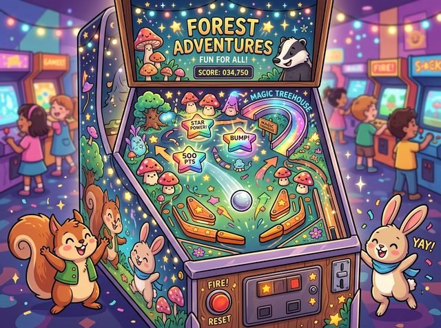 Play Retro Pinball: Cyber Wizard - a fast-paced neon pinball machine with reactive bumpers and multiball mode.