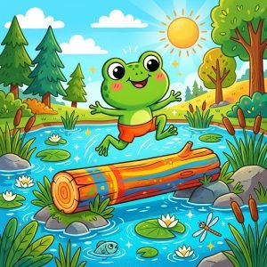 Play Frog Jump Adventure - a free, safe, and fun frog jumping arcade game for kids.